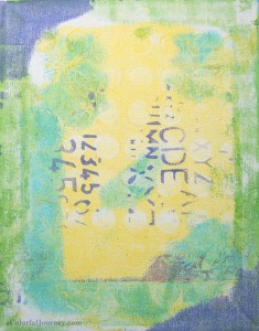 A Colorful Gelli Print Party at aColorfulJourney.com with Carolyn Dube
