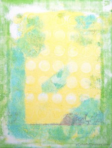 A Colorful Gelli Print Party at aColorfulJourney.com with Carolyn Dube