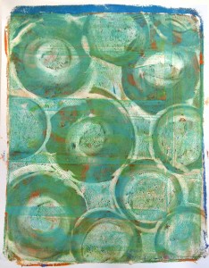 A Colorful Gelli Print Party at aColorfulJourney.com with Carolyn Dube