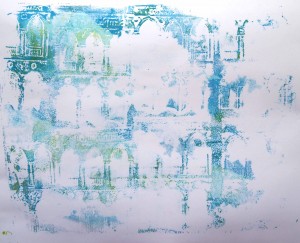 A Colorful Gelli Print Party at aColorfulJourney.com with Carolyn Dube