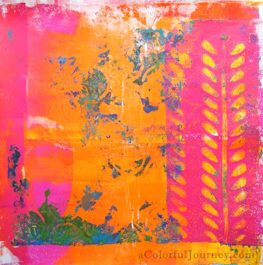 A Colorful Workshop: Gelli Printing - Carolyn Dube