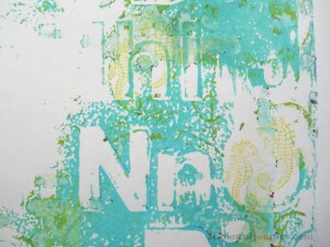 An art journal page using Gelli plates by Carolyn Dube