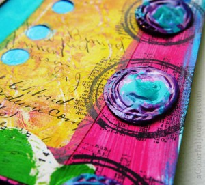 Step by step art journal page with Carolyn Dube