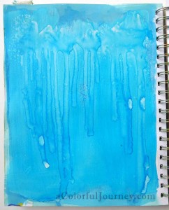 Step by step art journal page with Carolyn Dube