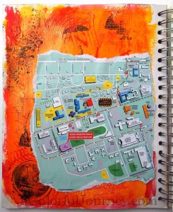 Step-by-step art journal page that captured how badly Carolyn Dube needed her art time!