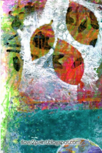 June Colorful Gelli Print Party Check In