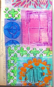 Video tutorial of art journal page using StencilGirl stencils by Carolyn Dube 