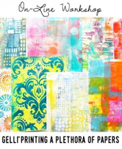 Gelli printing® a plethora of patterned papers workshop with Carolyn Dube