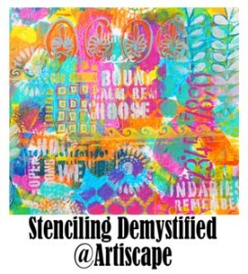 Stenciling Demystified Workshop at Artiscape with Carolyn Dube