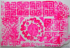 Video tutorial showing the steps to make a mixed media envelope using StencilGirl stencils and lots of layers with Carolyn Dube