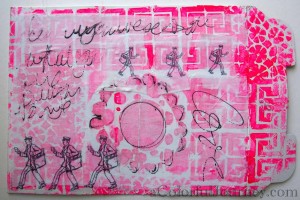 Video tutorial showing the steps to make a mixed media envelope using StencilGirl stencils and lots of layers with Carolyn Dube