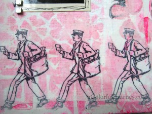 Video tutorial showing the steps to make a mixed media envelope using StencilGirl stencils and lots of layers with Carolyn Dube