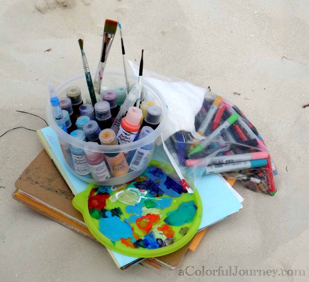 Travel Art Kit and Beachside Art Jouranling with Carolyn Dube