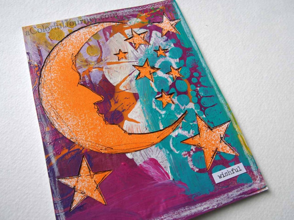Video Using Stencil Play Paper with Sizzix Moon die to make a card by Carolyn Dube