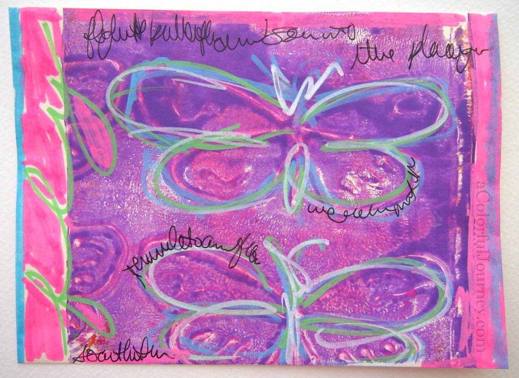 A Colorful Gelli Print Party with Carolyn Dube 