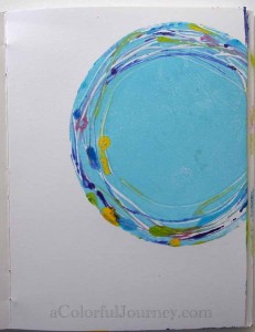 Video using the round Gelli Plate  and a stencil from StencilGirl Products by Carolyn Dube