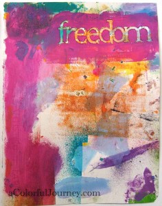 Video tutorial using the Use Your Words stencil on blotter paper by Carolyn Dube