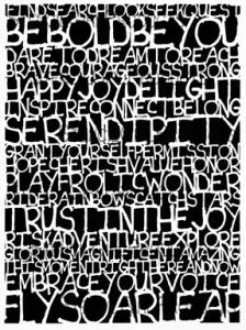 Words to Live By stencil by Carolyn Dube for StencilGirl Products