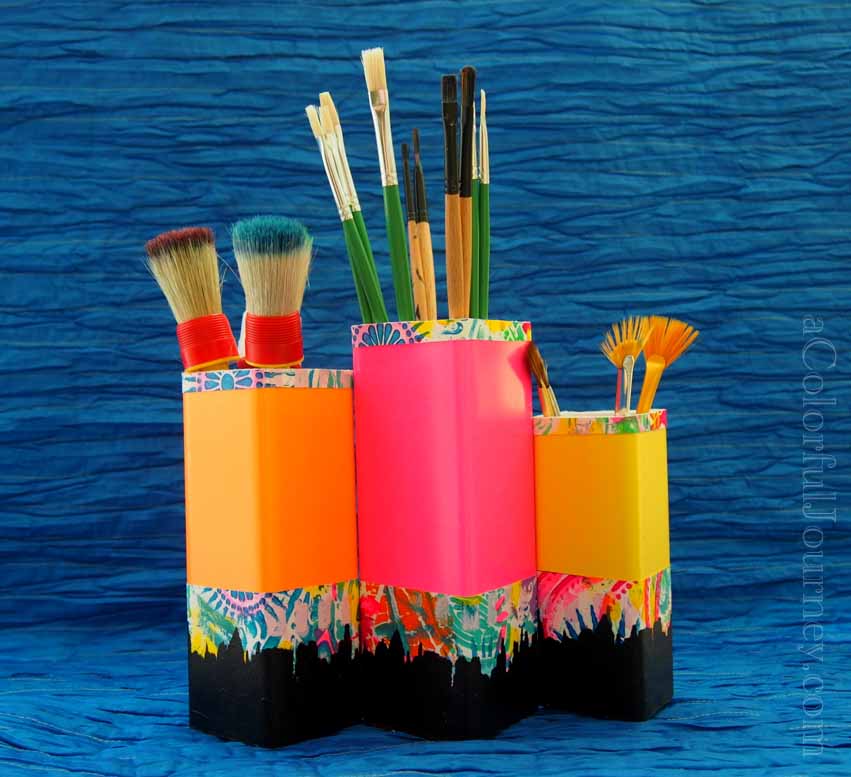 Foam Board Paint Brush Holder - Carolyn Dube