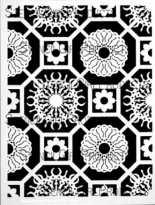 Flower Tiles by Mary Beth Shaw for StencilGirl Products