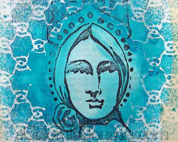 Video tutorial of an altered book and giveaway during Stencil Week with Carolyn Dube