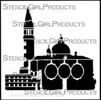 Video  using a stencil inspired by Venice by Carolyn Dube for StencilGirl Products