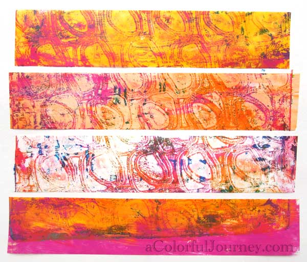 using packing tape on the Gelli Plate with carolyn dube