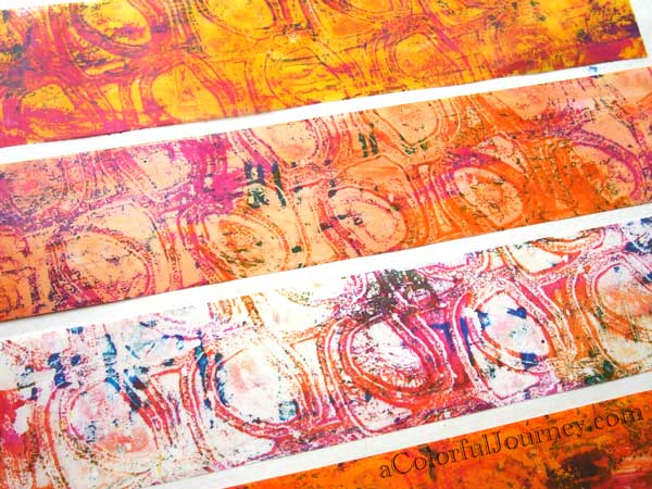 using packing tape on the Gelli Plate with carolyn dube