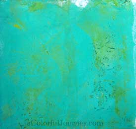 Video tutorial using rubber stamps and stencils together on a Gelli print by Carolyn Dube