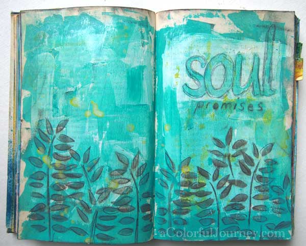 I'm splattering Color Blooms spray inks in this video as I add layers to may altered book journal