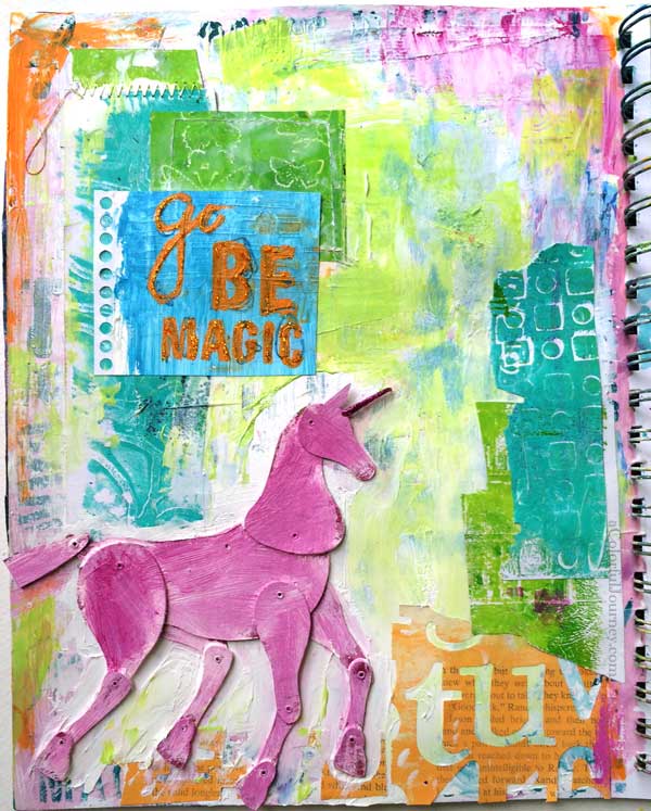 I kept changing my mind as I made this art journal page....video of the whole thing on the blog...