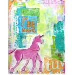 Go Be Magic with a Pink Unicorn in an Art Journal thumbnail