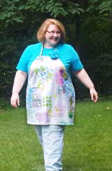 A stenciled apron 