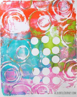 Video with the Gelli Plate and stickers for this month's Colorful Gelli Print Party!