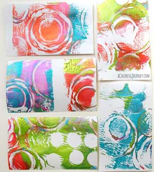 Video with the Gelli Plate and stickers for this month's Colorful Gelli Print Party!