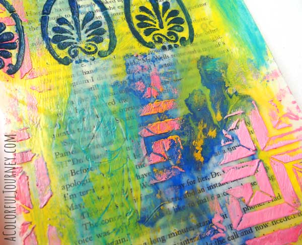 Video Showing How I Use an Art Book to Inspire My Play with Encaustics and a Stencil