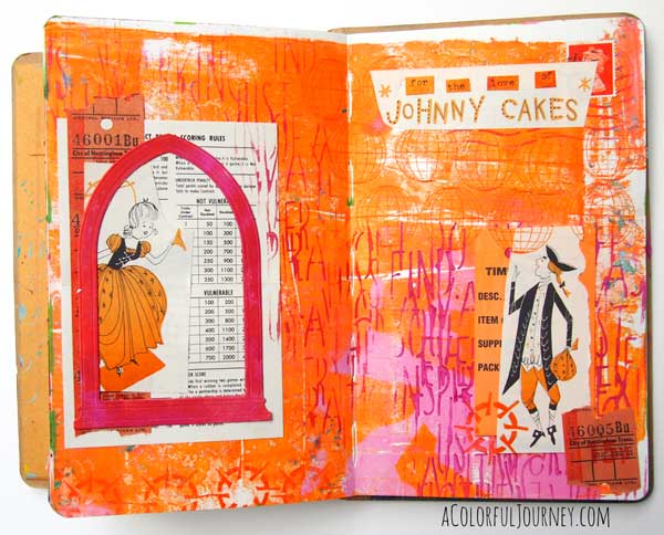 Will the silly story in my art journal "Tale of the Love of Johnny Cakes" win a Pulitzer Prize...probably not but it sure was fun to make the video!  Enjoy a chuckle or two!