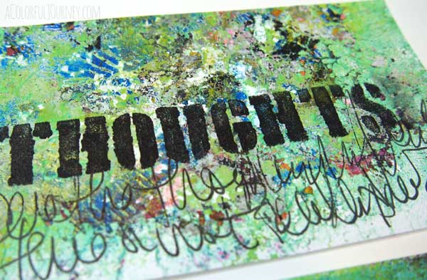 Video Turning Gelli Prints into Journal Prompts with a Stencil