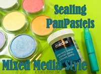 Sealing PanPastels for mixed media projects