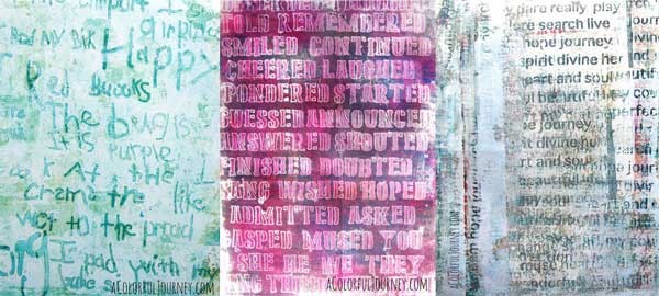 When Gelli Printing with Words Remember This One Little Thing!