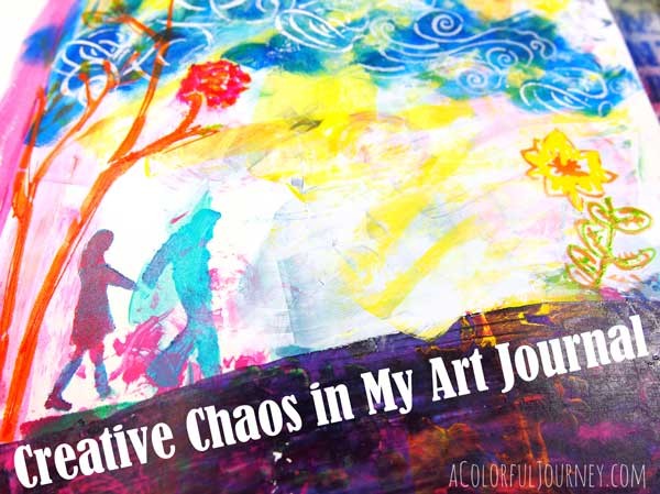 Video of the creative chaos of an art journal