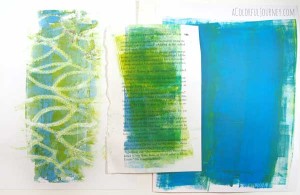 Using Gelli prints to make an art journal page