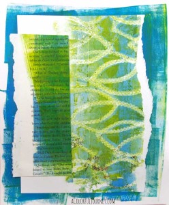 Using Gelli prints to make an art journal page