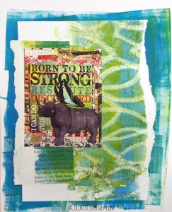 Using Gelli prints to make an art journal page