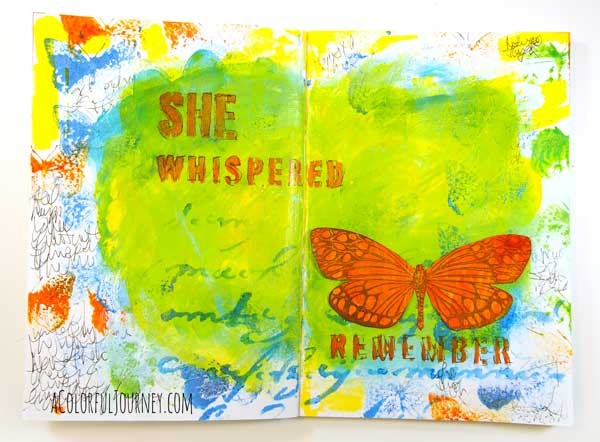 Healing through art journaling - I share a very private page from start to finish