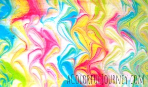 Carolyn Dube's teaching marbling and stenciling at Artiscape in Columbus OH!