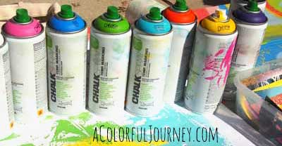 DIY Washable Spray Chalk for Outdoor Art