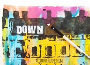 Downton Abbey Inspired Art Journaling with a Stencil by Carolyn Dube