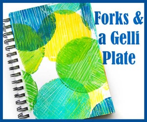 Video showing Gelli Printing and how to get texture using a fork with Carolyn Dube