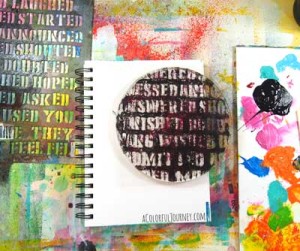 Video showing what a round Gelli Plate can do -so many many things!